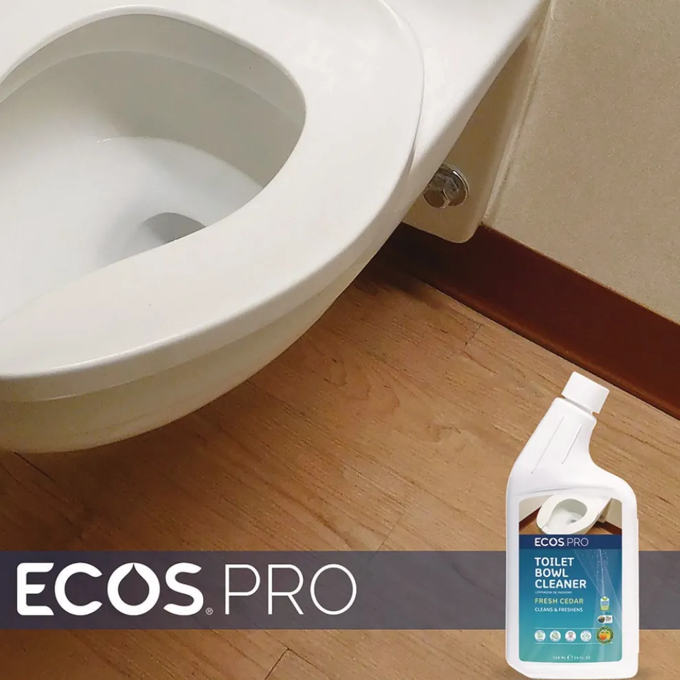 ECOS PRO 24 oz Toilet Bowl Cleaner Squeeze Bottle - Fresh Cedar Scent (6/Carton)