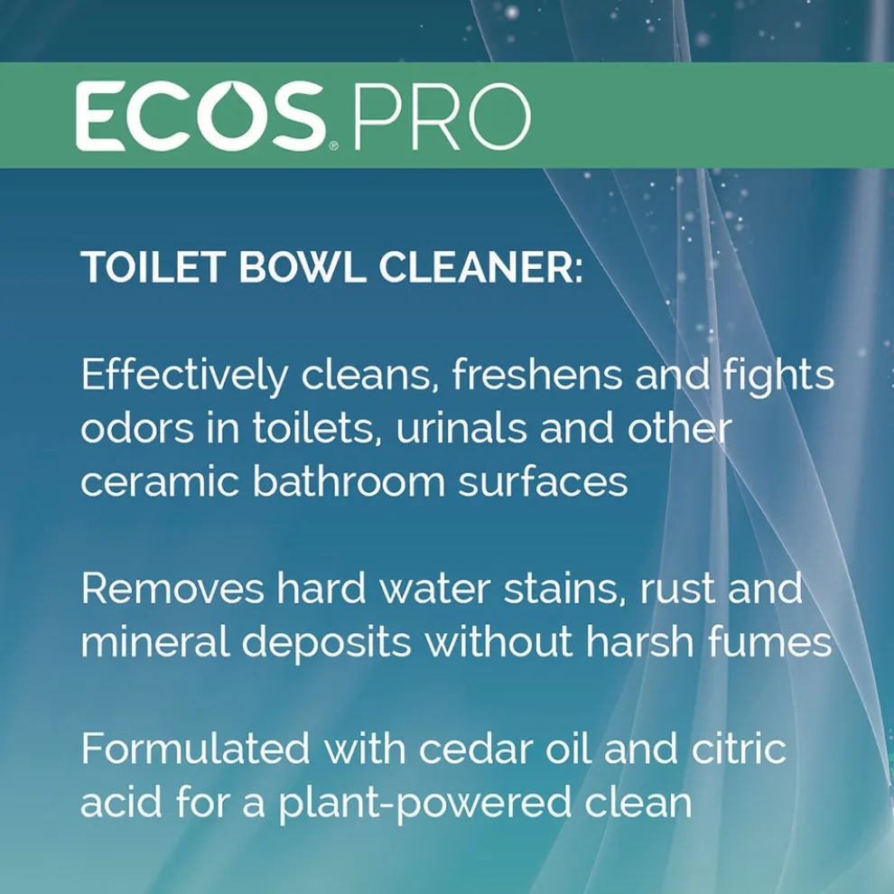 ECOS PRO 24 oz Toilet Bowl Cleaner Squeeze Bottle - Fresh Cedar Scent (6/Carton)