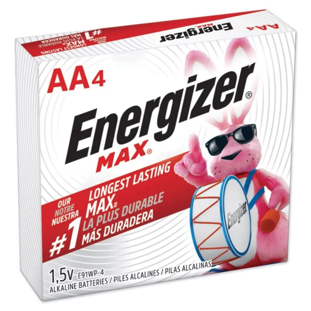 Energizer MAX 1.5 Volts AA Alkaline Batteries (4/Pack)