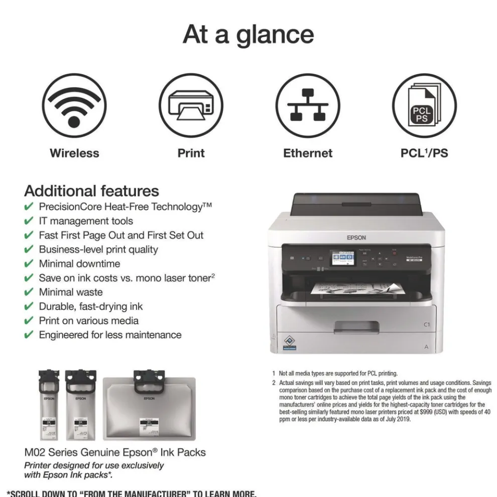 Epson WorkForce Pro WF-M5299 Monochrome Wireless Inkjet Printer