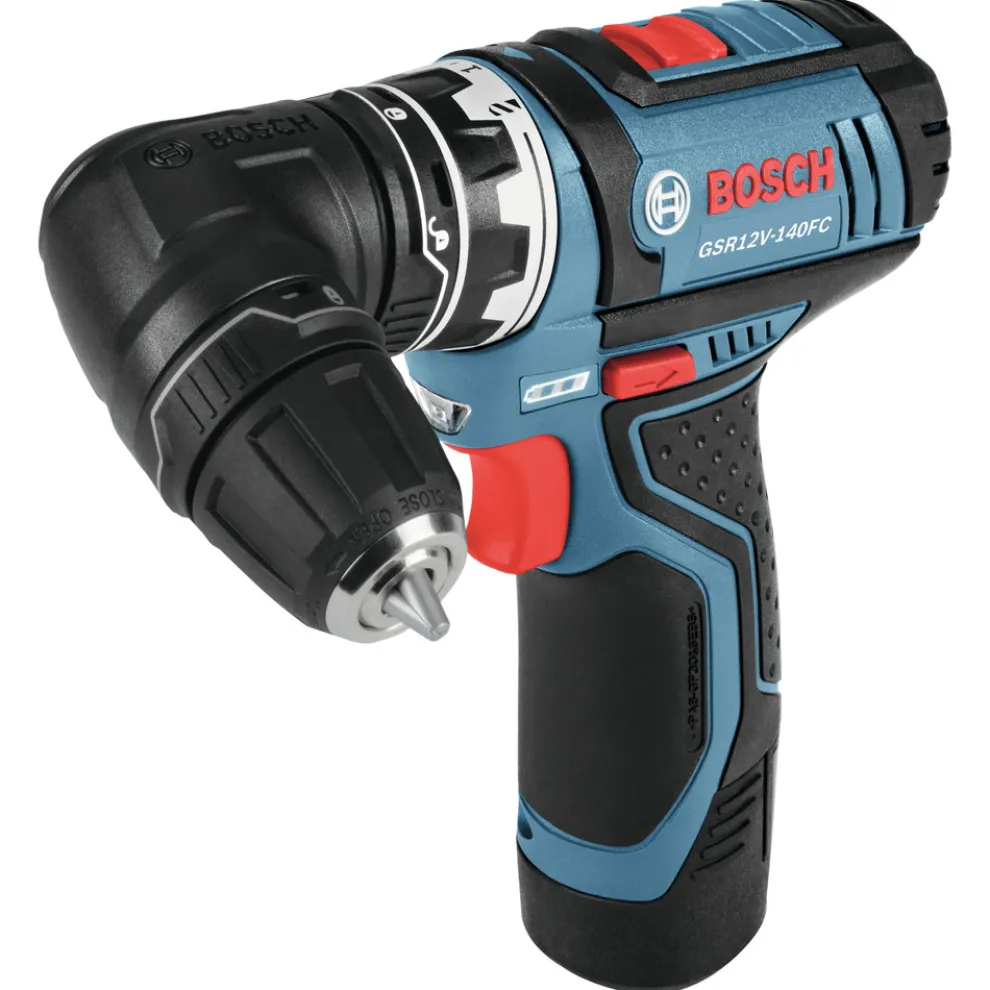 Factory Reconditioned Bosch 12V Lithium-Ion Max FlexiClick 5-In-1 1/4 in. Cordless Drill Driver System Kit (2 Ah)