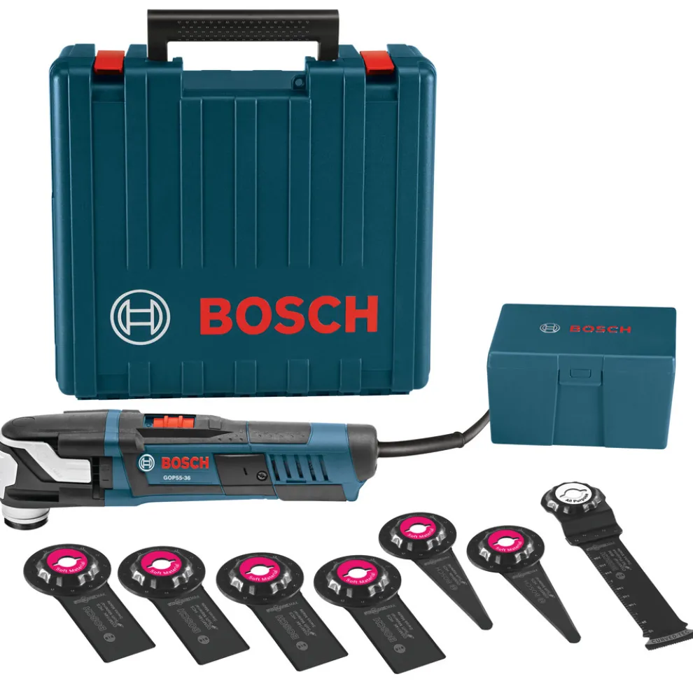 Factory Reconditioned Bosch 5.5 Amp StarlockMax Oscillating Multi-Tool Kit with 8-Pc Accessory Kit