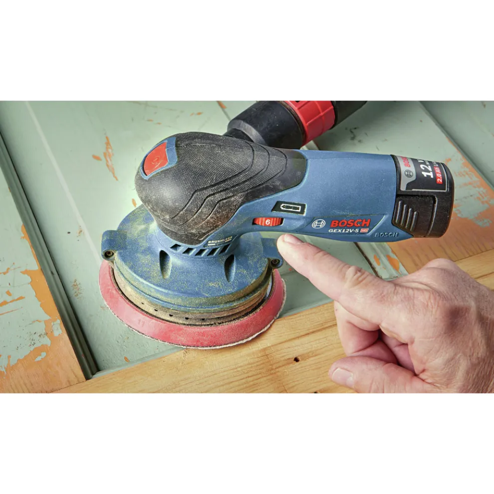 Factory Reconditioned Bosch 12V Max Brushless Lithium-Ion 5 in. Cordless Random Orbit Sander (Tool Only)