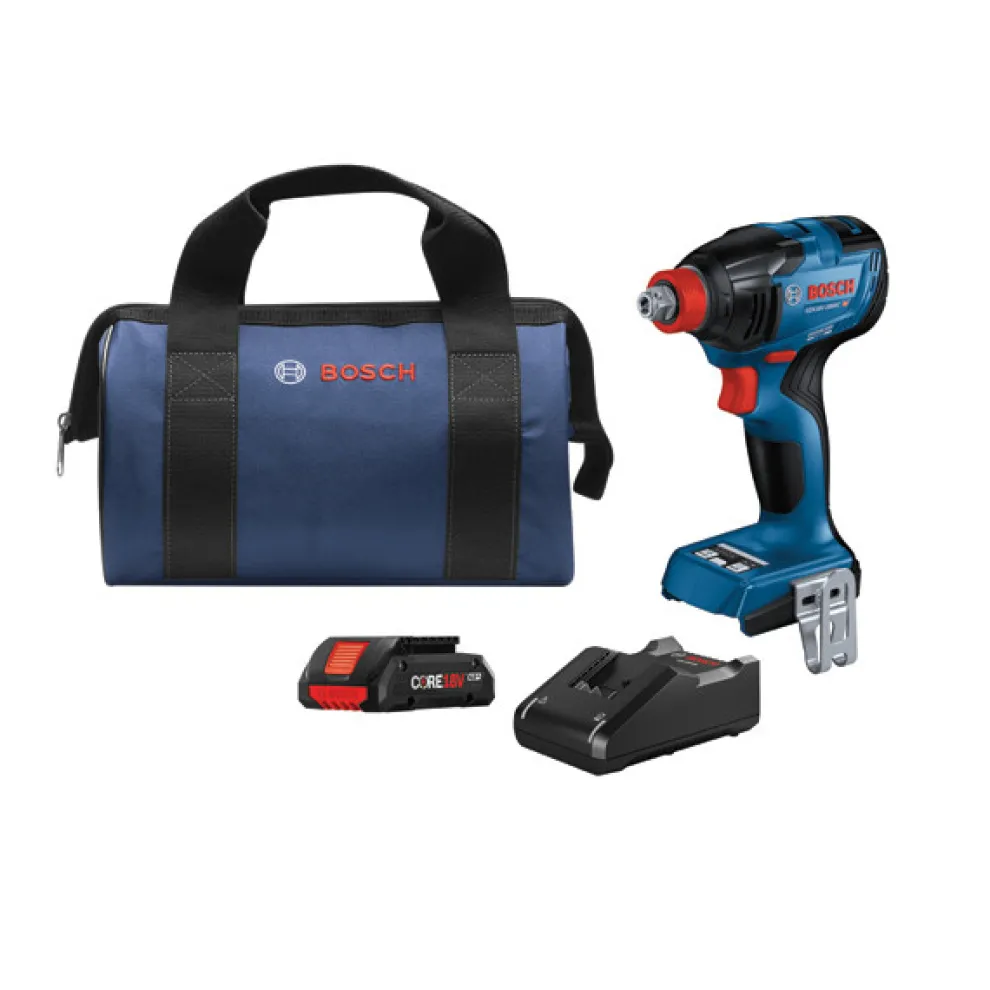 Factory Reconditioned Bosch 18V Freak Brushless Lithium-Ion 1/4 in. and 1/2 in. Cordless Connected-Ready Impact Driver Kit (4 Ah)