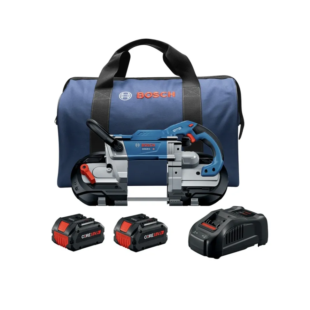 Factory Reconditioned Bosch 18V Brushless Lithium-Ion 5 in. Cordless Band Saw Kit (6 Ah)