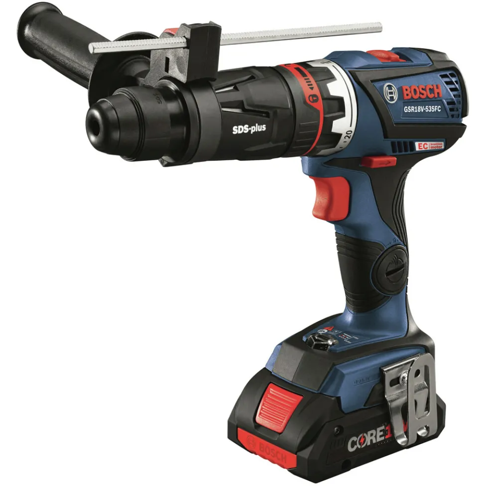 Factory Reconditioned Bosch 18V Lithium-Ion Brushless Cordless Drill Driver Kit with 5-In-1 Flexiclick System (4 Ah)