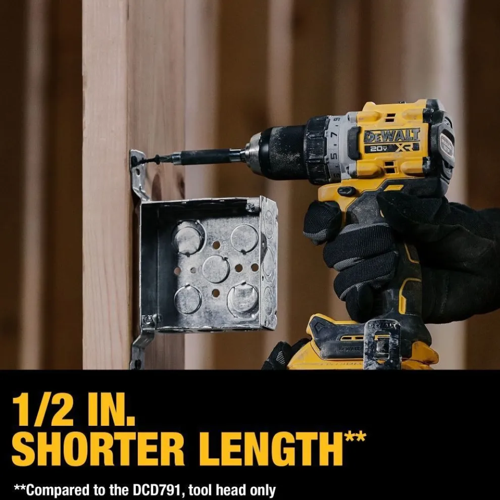 Factory Reconditioned Dewalt 20V MAX XR 1/2 in. Cordless Drill Driver and 20V MAX ATOMIC 1/4 in. Cordless Impact Driver Combo Kit (2 Ah)
