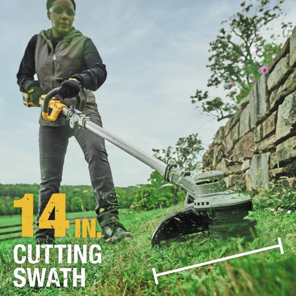 Factory Reconditioned Dewalt 20V MAX Lithium-Ion Cordless 14 in. Folding String Trimmer (Tool Only)