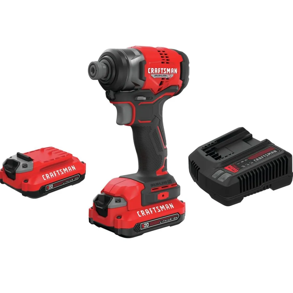 Factory Reconditioned Craftsman V20 BRUSHLESS RP Lithium-Ion 1/4 in. Cordless Impact Driver Kit (1.5 Ah)