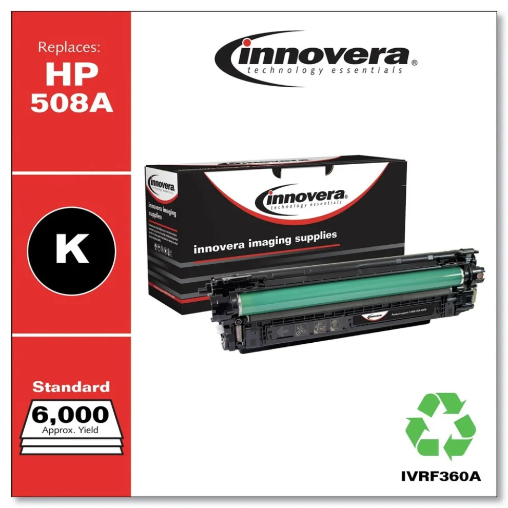 Factory Reconditioned Innovera Remanufactured 6,000 Page-Yield Replacement Toner for 508A (CF360A) - Black