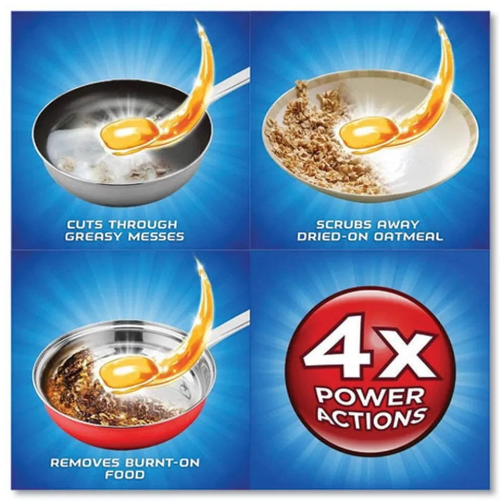 FINISH Box of 32 Dish Detergent Gelpacs - Orange Scent (8/Carton)