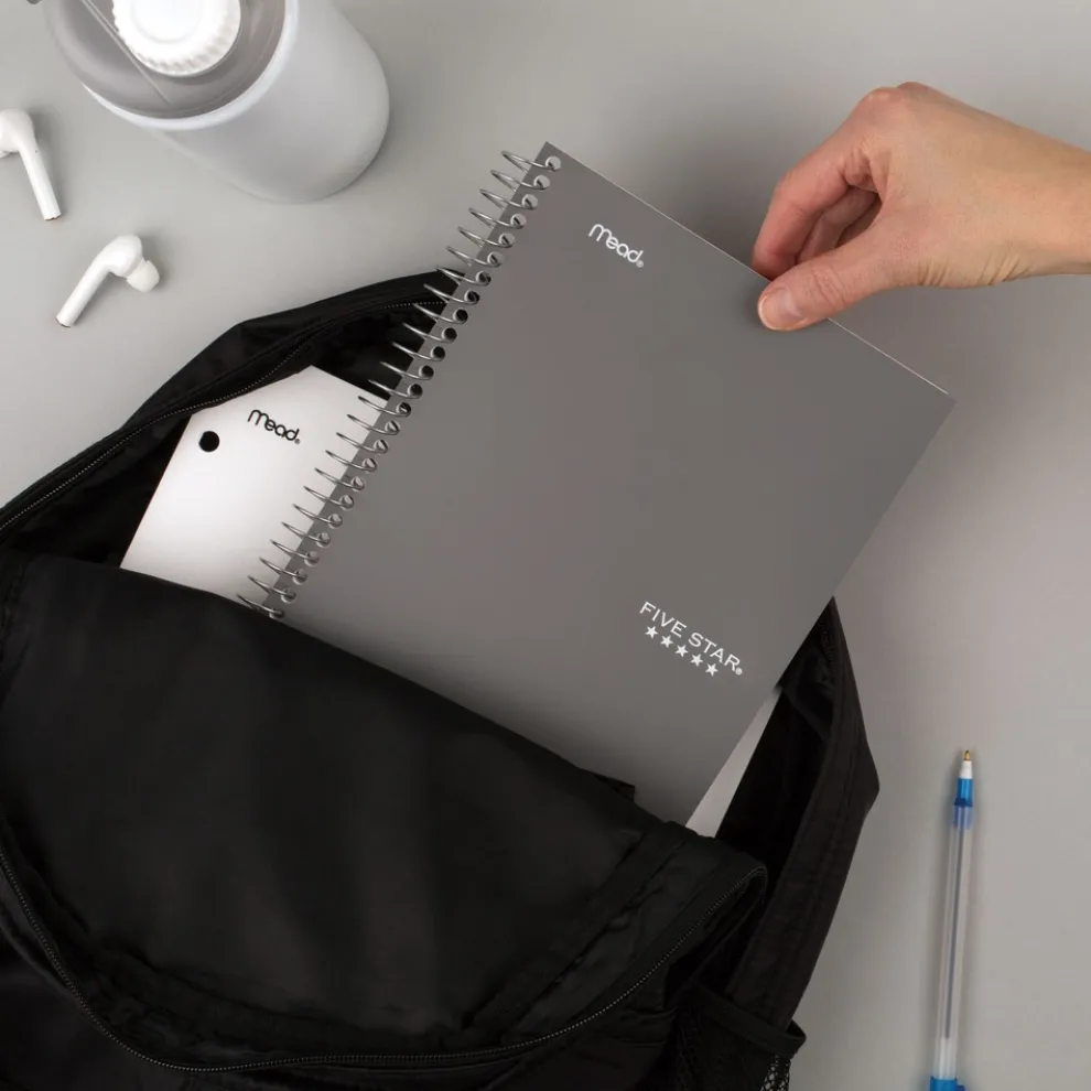 Five Star 9.5 x 7.25 Sheets (150) Medium/College Rule Wirebound Notebook - Randomly Assorted Cover Color