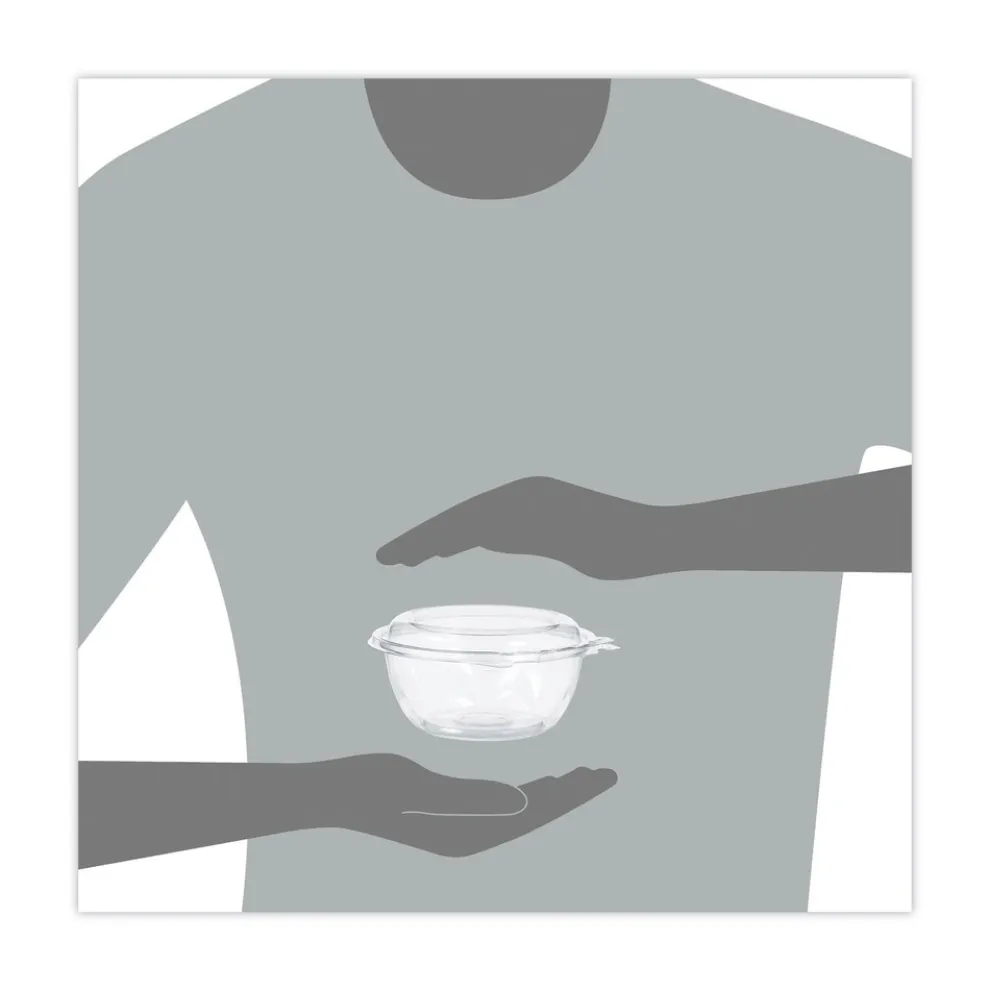 Dart CTR12BD 5.5 in. x 2.6 in. 12 oz. Tamper-Resistant/Evident Dome Lid Bowls - Clear (240/Carton)