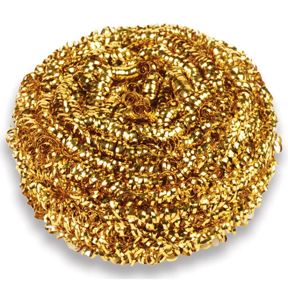 Franklin Cleaning Tech 50 g Brass Scrubber - Gold (72/Carton)