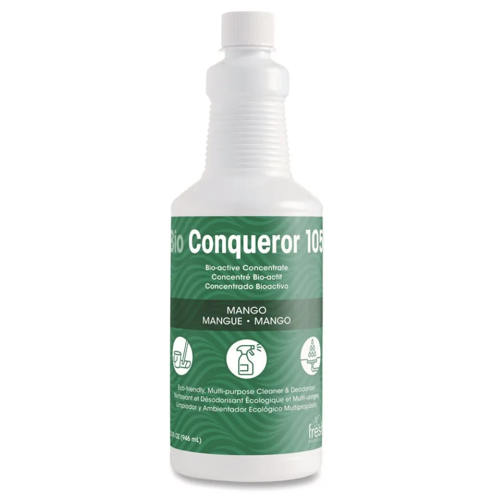 Fresh Products 32 oz. Bio Conqueror 105 Enzymatic Odor Counteractant Concentrate - Mango (12/Carton)