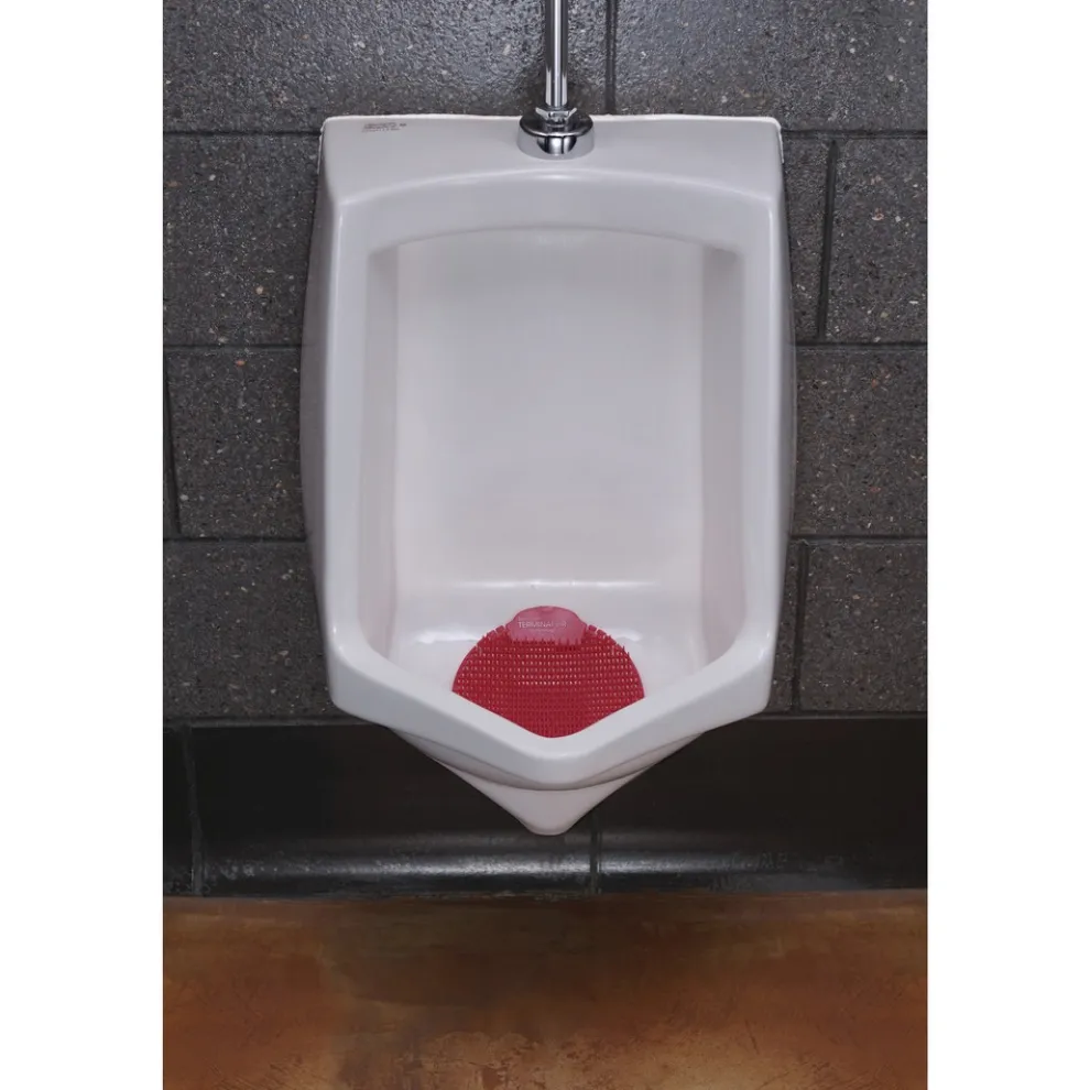 Fresh Products S7-F-005I030M-82-AAA10-00 Slant7 with Terminator Urinal Screen - Forest Scent, Red (5/Box)