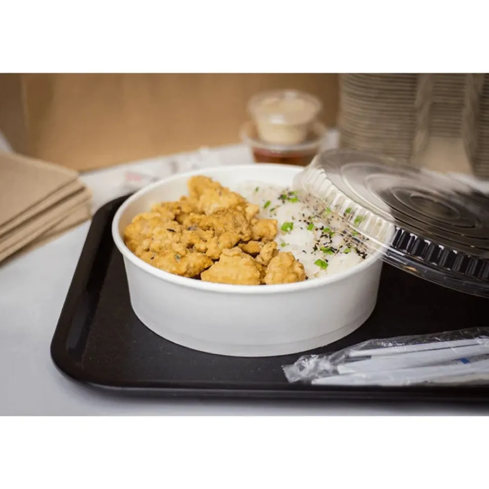 Karat 7.99 in. x 2.4 in. 48 oz. Paper Food Bucket - White (270/Carton)