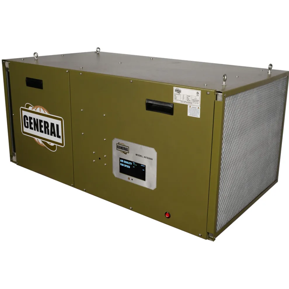 General International 1750, 1300 and 880 CFM Commercial Air Filtration System with SMART Laser Auto Control System