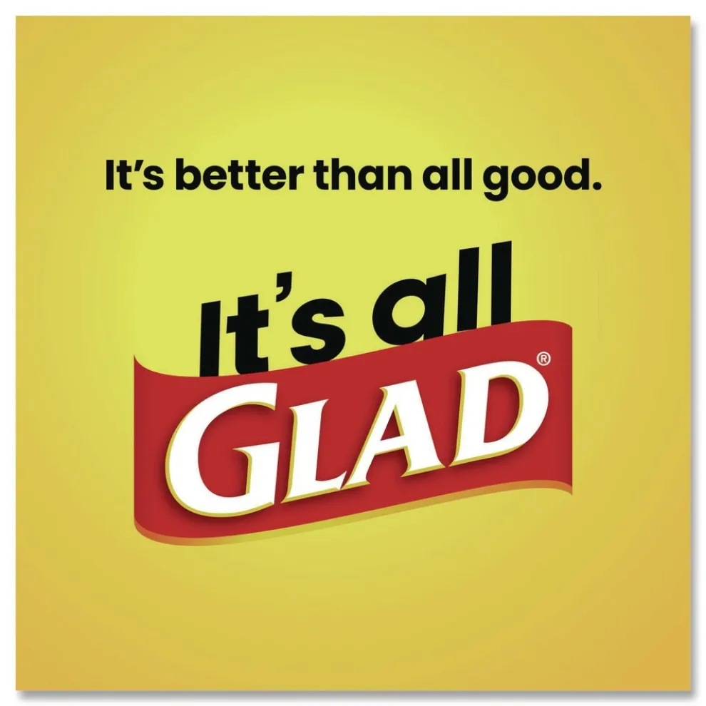 Glad 30 in. x 33 in. 1.05 mil 30 Gallon Three-Ply Drawstring Trash Bags - Black/Large (28/Box)