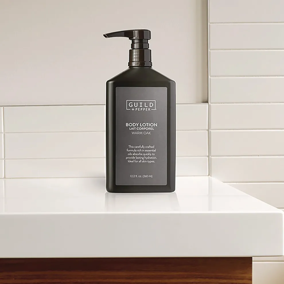 Guild+Pepper 12.2 oz Bottle Lotion - Warm Oak (12/Carton)