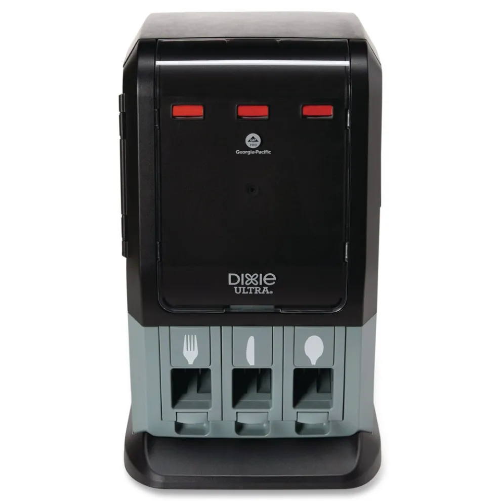 Dixie 13.15 x 31.03 x 17.5 Tri-Tower Mini Dispenser - Black/Gray