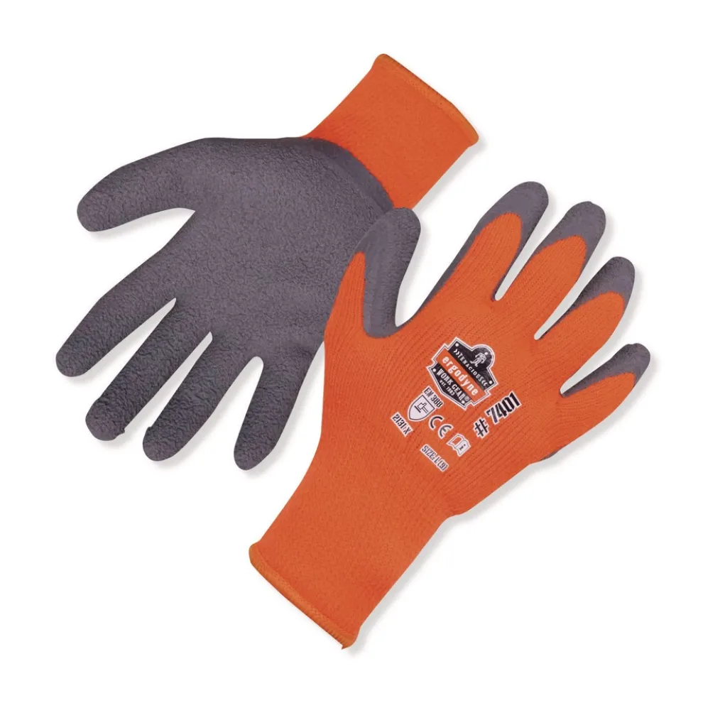 Ergodyne ProFlex 7401 Coated Lightweight Winter Gloves - Large Orange (1-Pair)