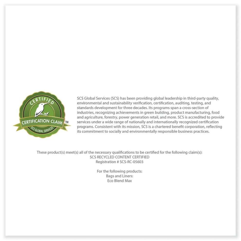 Heritage 24 in. x 27 in. 30 gal. 1 mil Eco Blend Max Can Liners - Black (500/Carton)