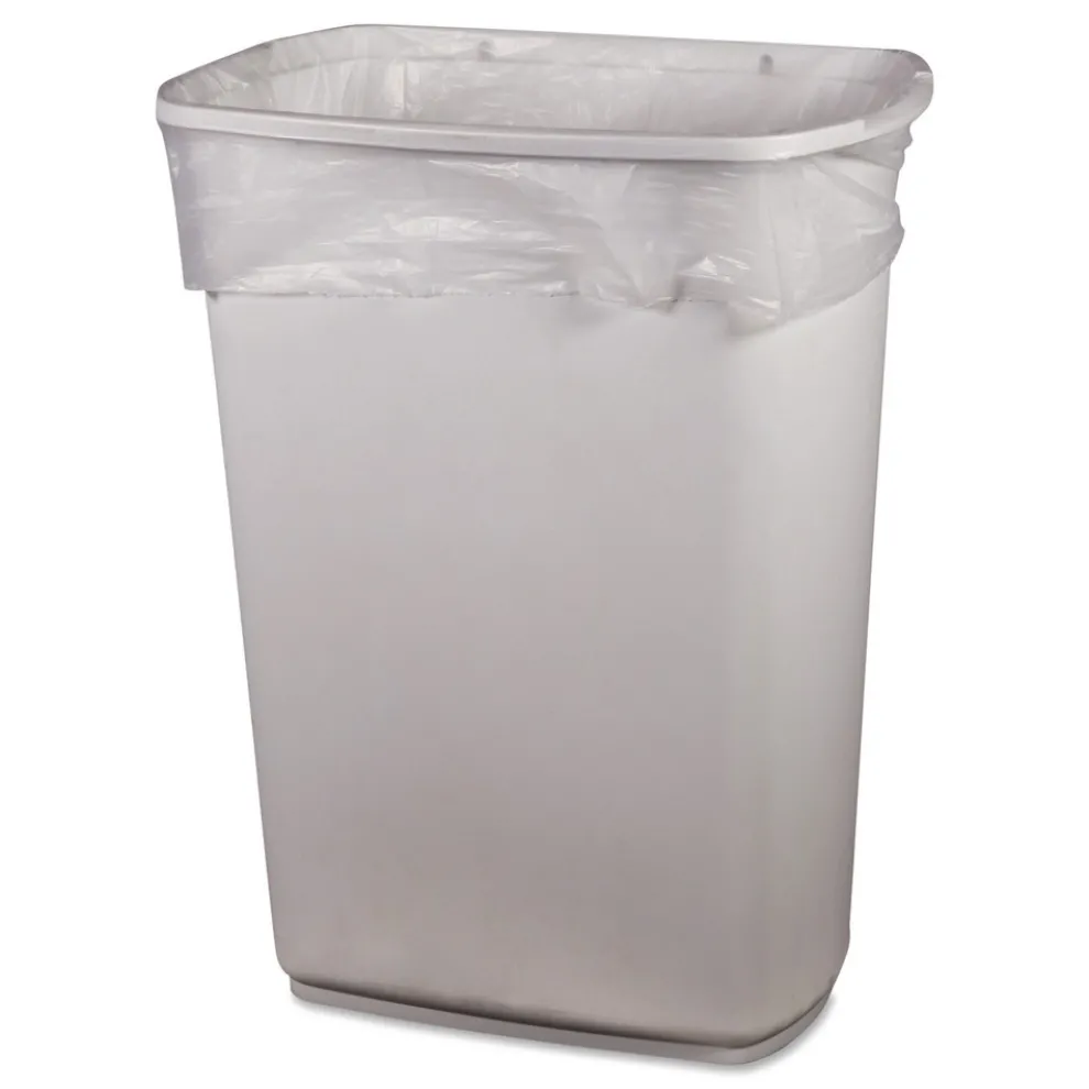 Heritage H8647SC 43 in. x 47 in. 56 gal. 1.1 mil Linear Low-Density Can Liners - Clear (100/Carton)