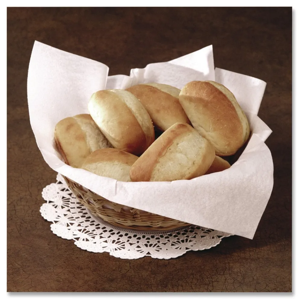 Hoffmaster Linen-Like 16 in. x 16 in. Flat Pack Dinner Napkins - White (1000/Carton)