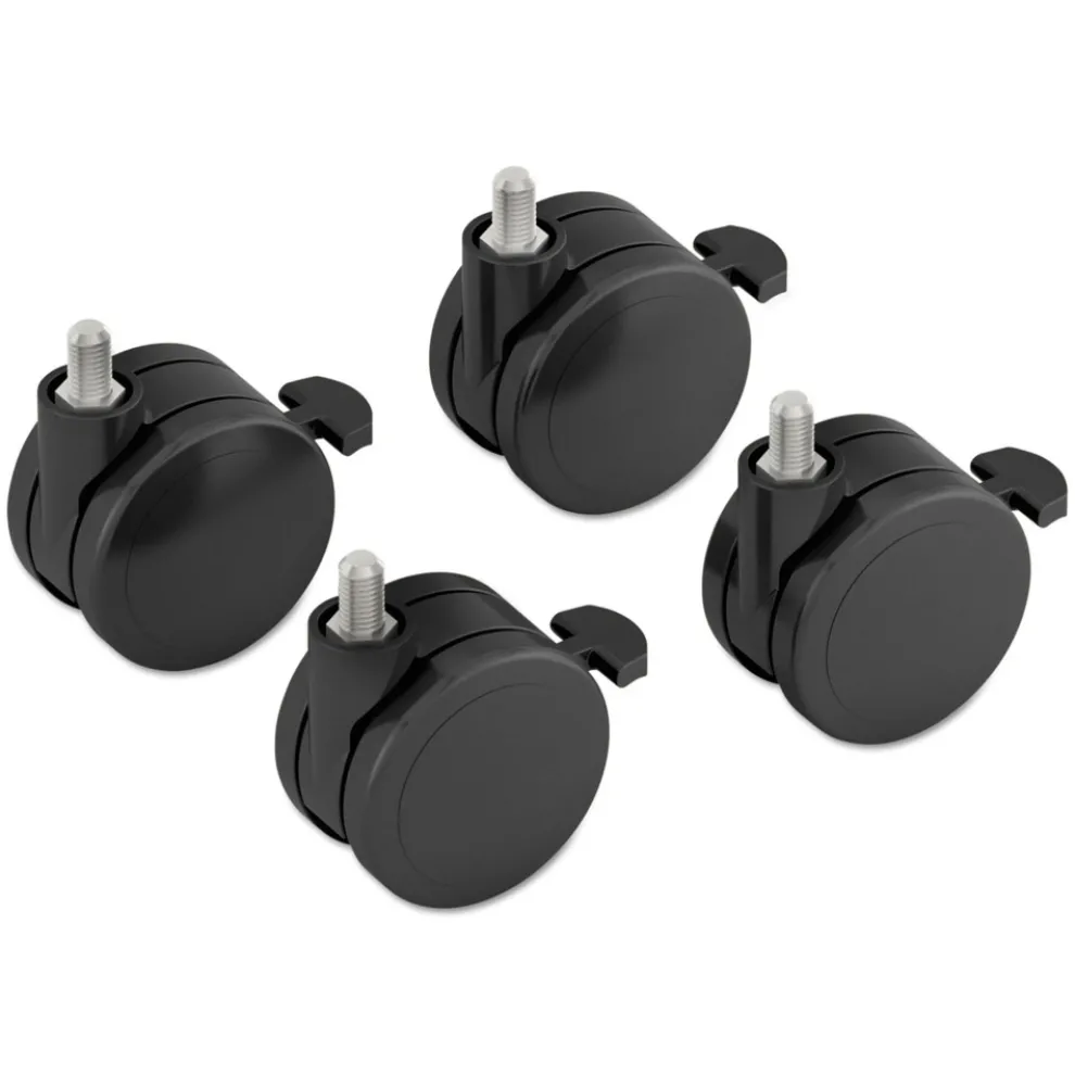 HON 2 in. Wheel Grip Ring Stem Height-Adjustable Base Caster Add-On Kit - Black (4/Set)