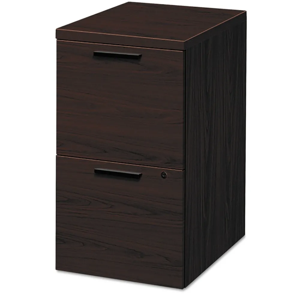 HON 15.75 in. x 22.75 in. x 28 in. 10500 Series 2-Drawers: Box/Box/File Legal/Letter Mobile Pedestal File - Mahogany