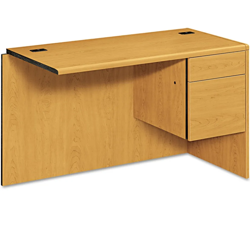 HON 10700 Series 48 in. x 24 in. x 29.5 in. 3/4 Right Pedestal "L" Workstation Return - Harvest