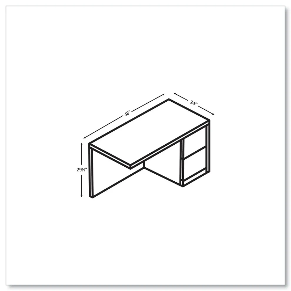 HON 10500 Series Full-Height Right Pedestal 48 in. x 24 in. x 29.5 in. Return - Pinnacle