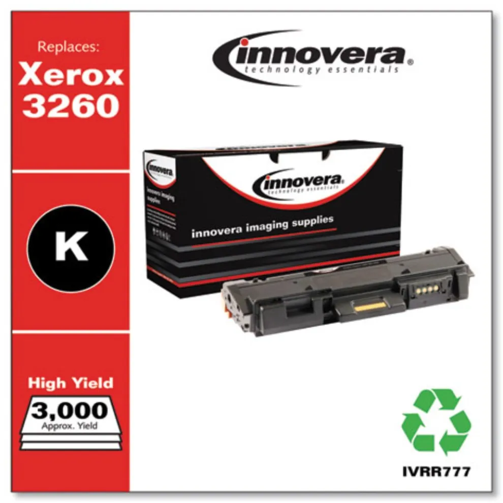 Innovera IVRR777 Remanufactured 3000-Page Yield Toner Replacement for 106R02777 - Black