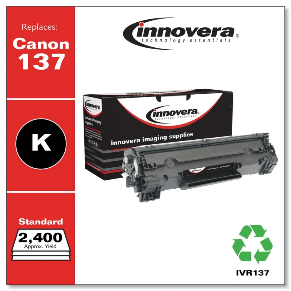 Innovera Remanufactured Black Toner Replacement for 9435B001AA #137 2400 Page-Yield