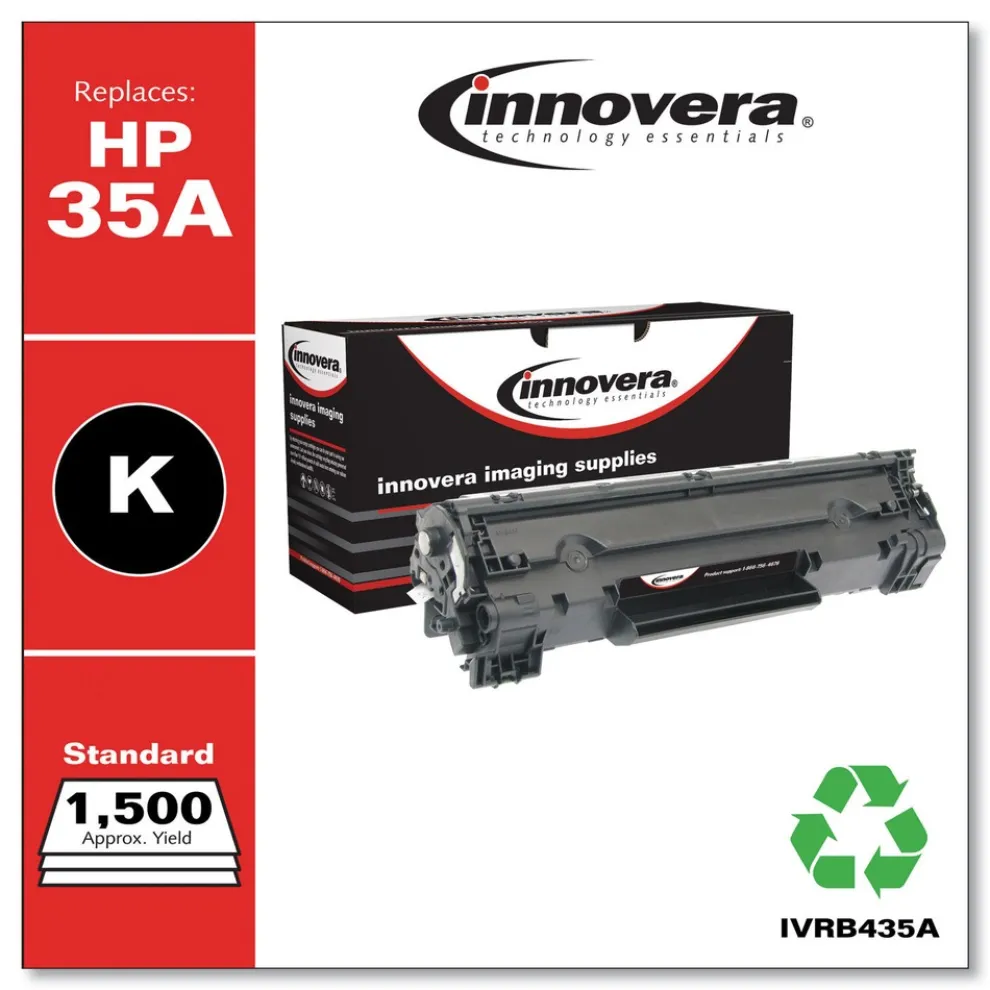 Innovera Remanufactured Black Toner Replacement for CB435A #35A 1500 Page-Yield