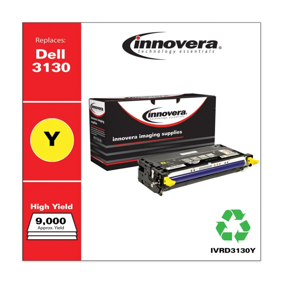 Innovera Remanufactured 9000 Page High-Yield Toner Cartridge for Dell 3130cn - Yellow