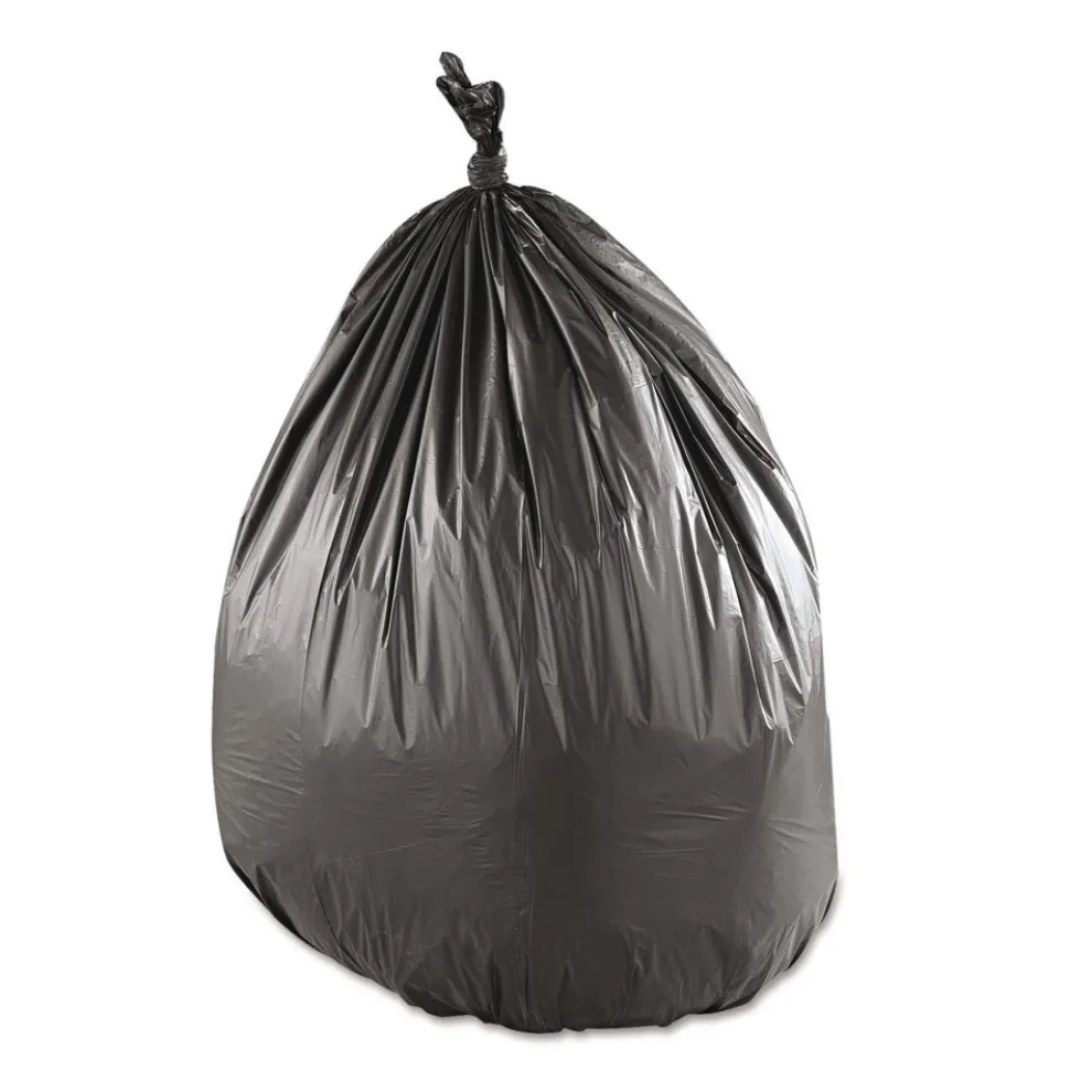 Inteplast Group 43 in. x 47 in. 1.15 mil 55 Gallon Low-Density Commercial Can Liners - Black (100/Carton)