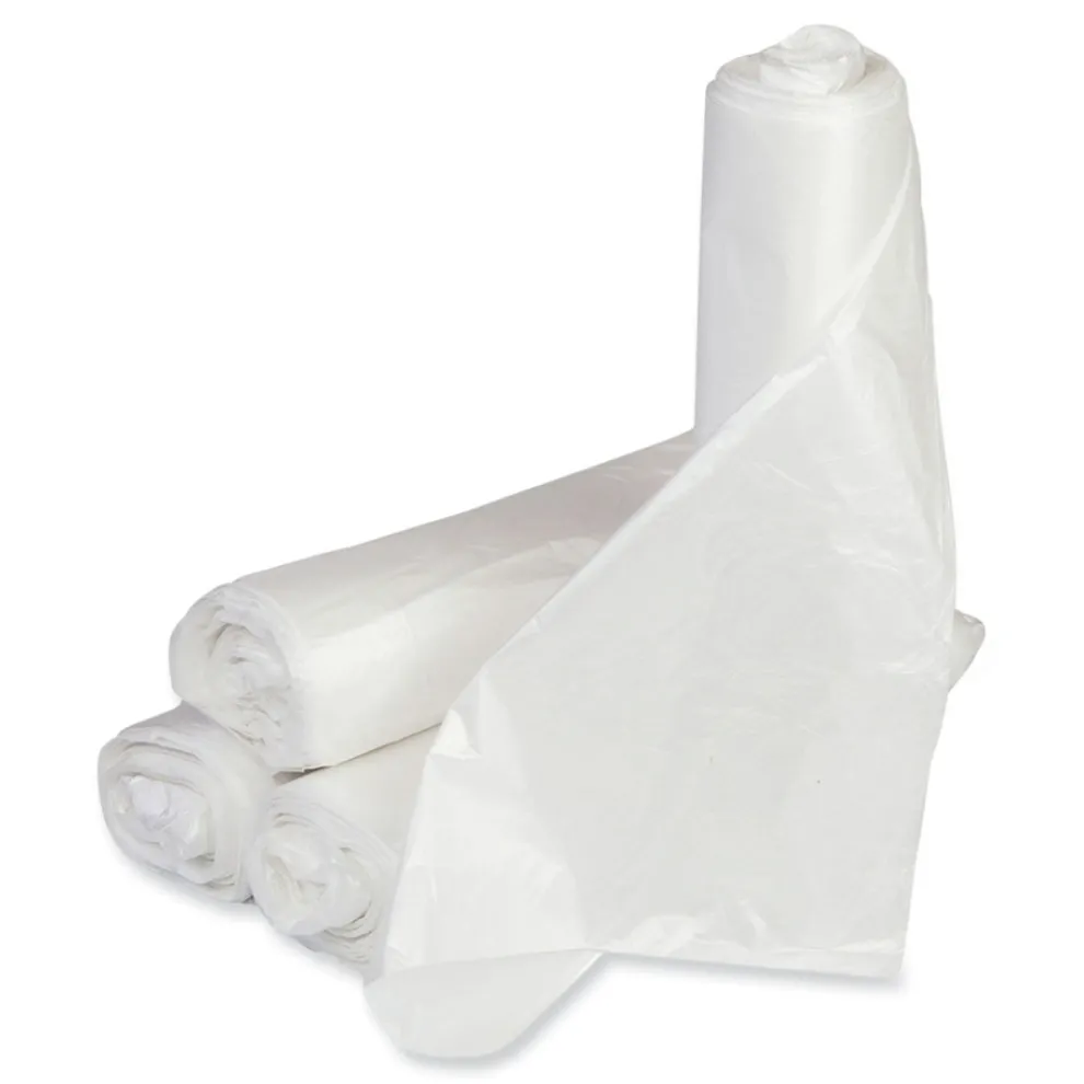 Inteplast Group Low-Density 16 Gallon 24 in. x 32 in. Commercial Can Liners - White (500/Carton)