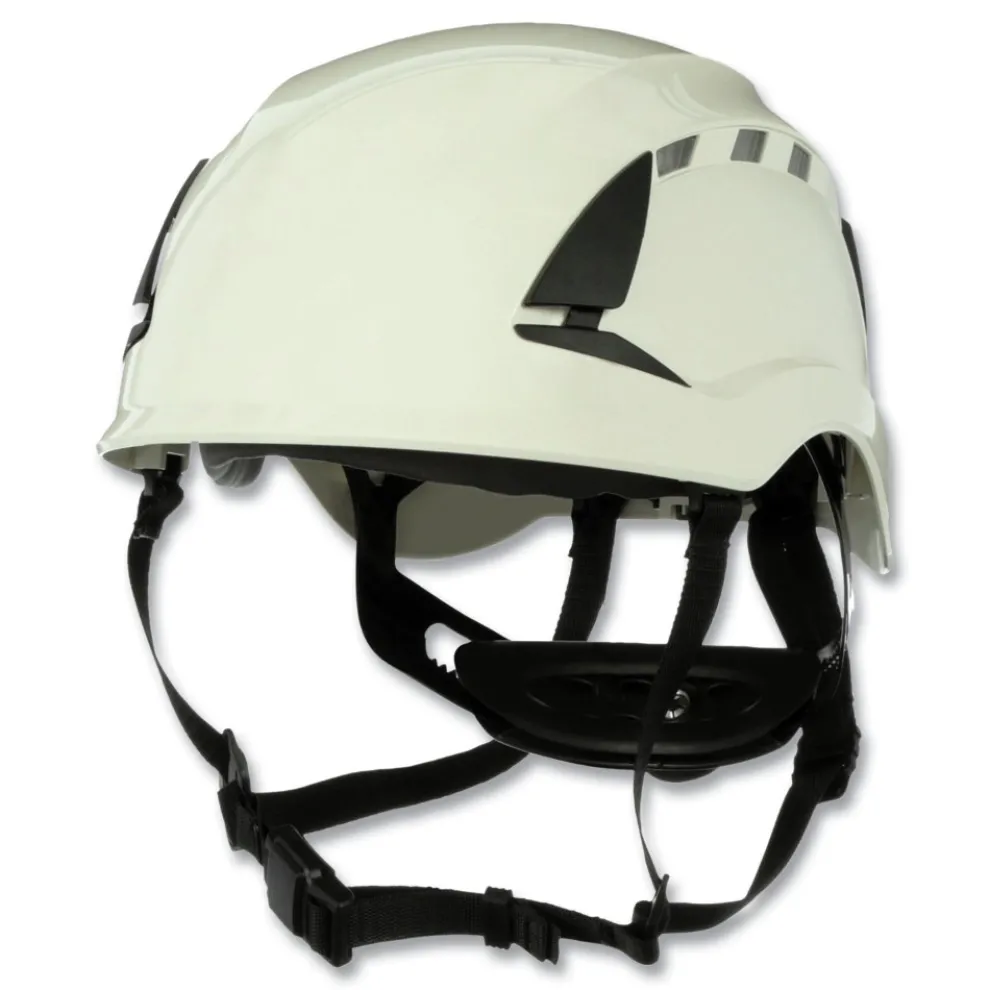 3M SecureFit X5000 Series Vented 6-Point Pressure Diffusion Ratchet Suspension Safety Helmet - White