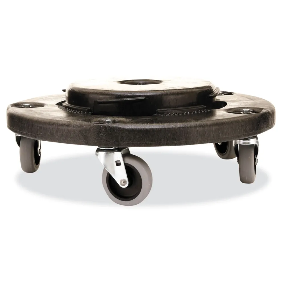 Rubbermaid Commercial 18.25 in. x 6.63 in. 250 lbs. Capacity Brute Quiet Dolly - Black