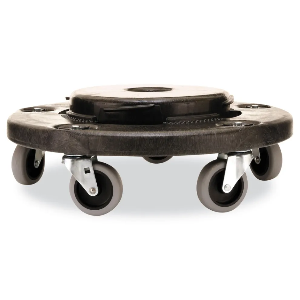 Rubbermaid Commercial 18.25 in. x 6.63 in. 250 lbs. Capacity Brute Quiet Dolly - Black