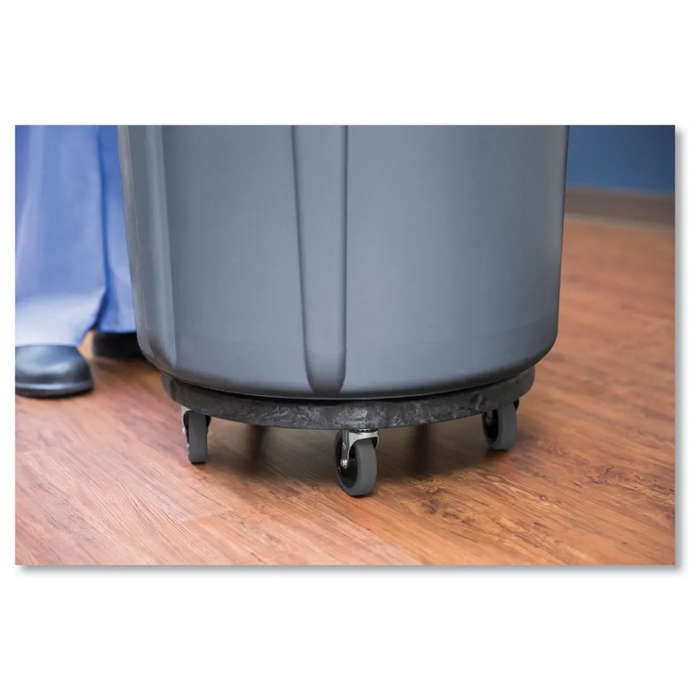 Rubbermaid Commercial 18.25 in. x 6.63 in. 250 lbs. Capacity Brute Quiet Dolly - Black