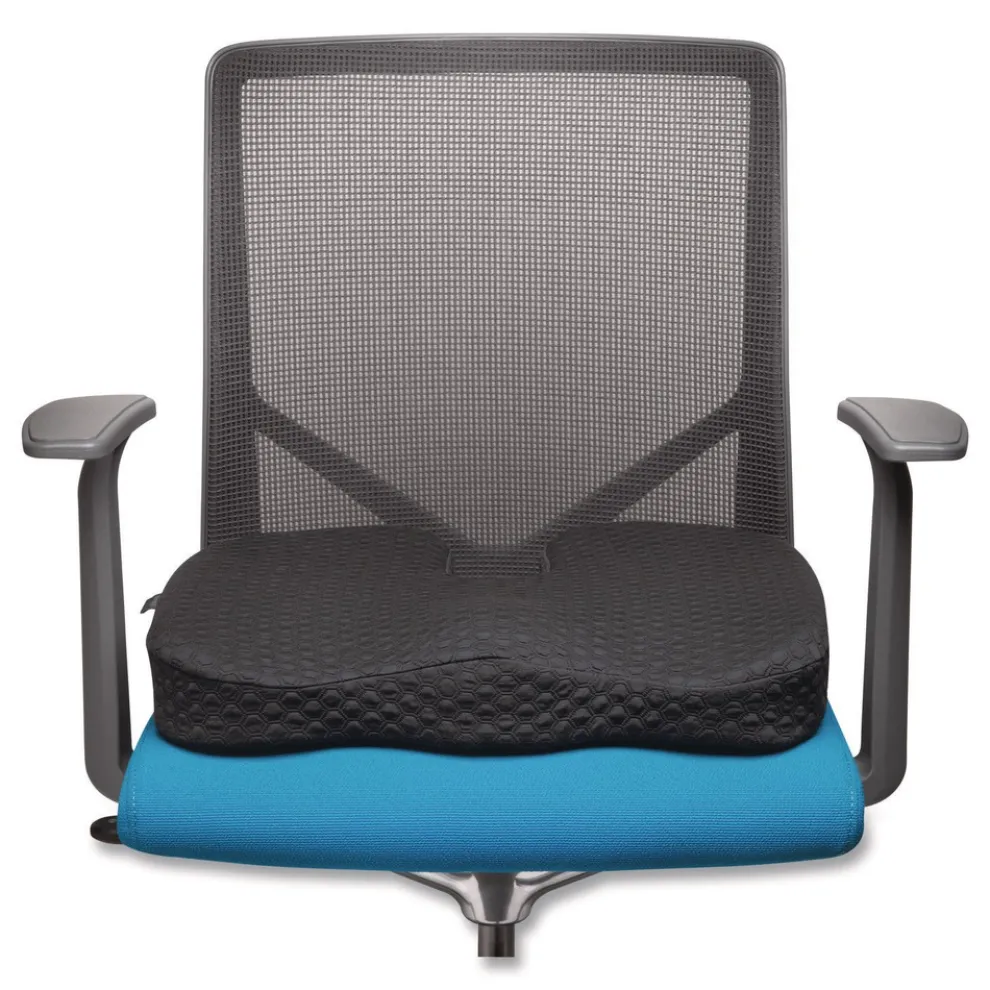Kensington Premium Cool-Gel Seat Cushion, 17.5 x 14.5 x 3.1, Black