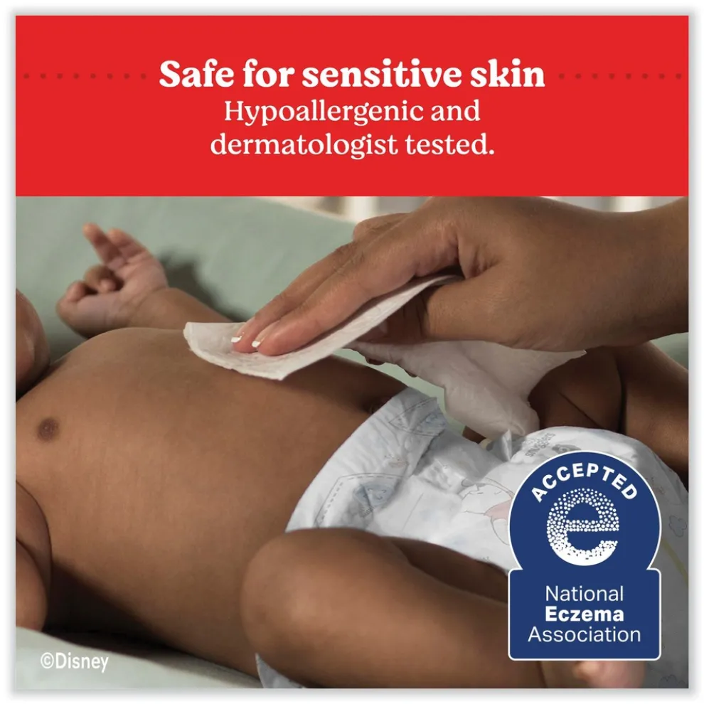 Kimberly-Clark Natural Care 3.88 in. x 6.6 in. 1-Ply Sensitive Baby Wipes - Unscented White (552/Carton)