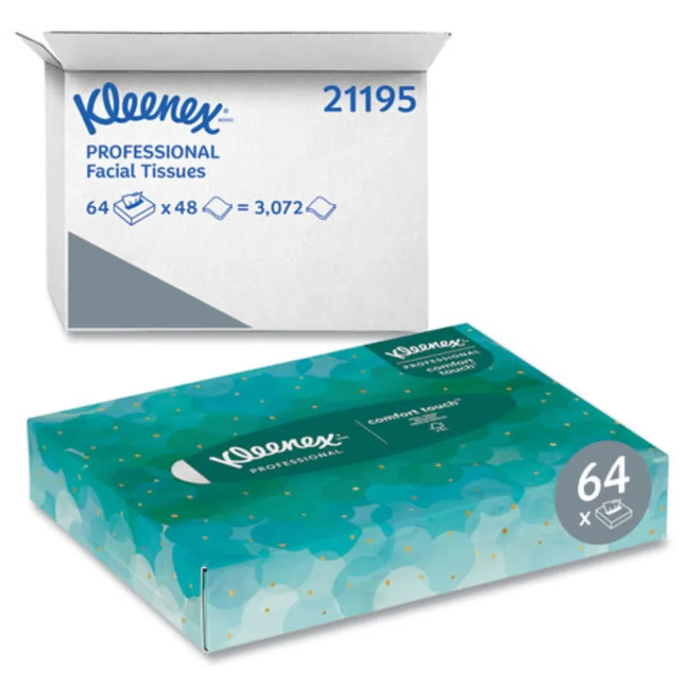 Kleenex 21195 2-Ply Facial Tissue Junior Pack - White (80/Carton)
