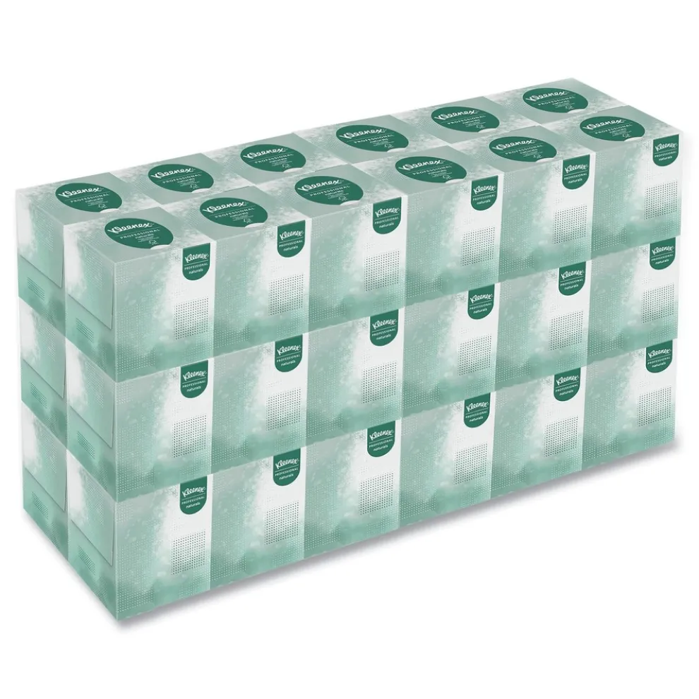 Kleenex Naturals 2-Ply Facial Tissues - White (90 Sheets/Box, 36 Boxes/Carton)
