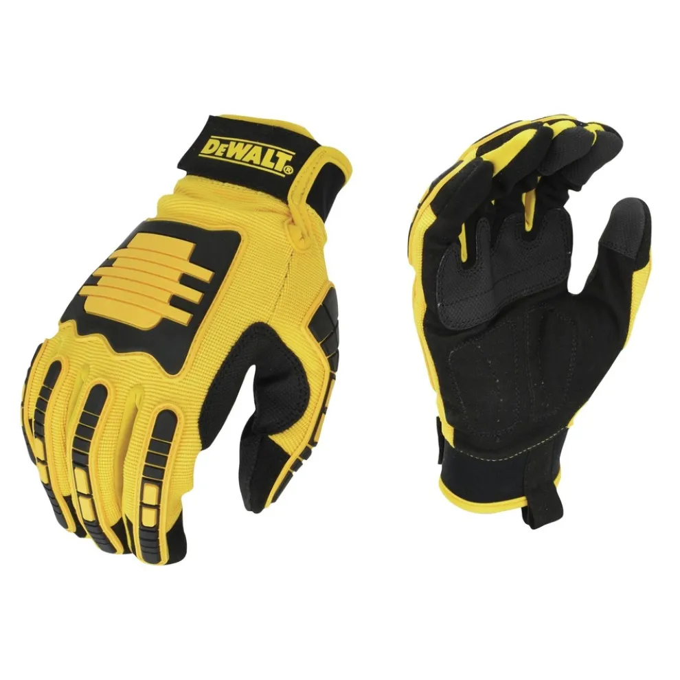 Dewalt (12/Box) Performance Mechanic Work Gloves - Medium, Yellow/Black