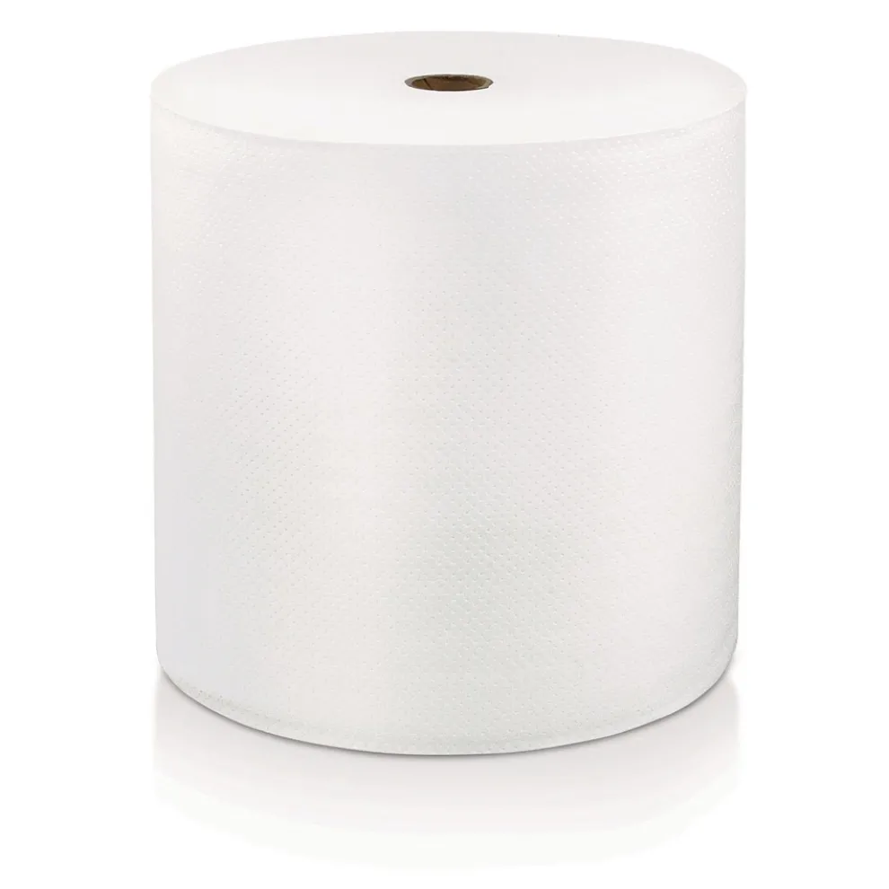 LoCor 7 in. x 800 ft. 1-Ply Hard Wound Roll Towel - White (6/Carton)