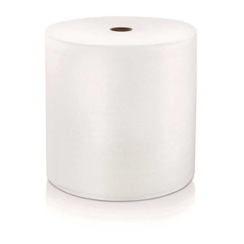 LoCor 7 in. x 1,200 ft. 1-Ply Hard Wound TAD Roll Towel - White (6/Carton)